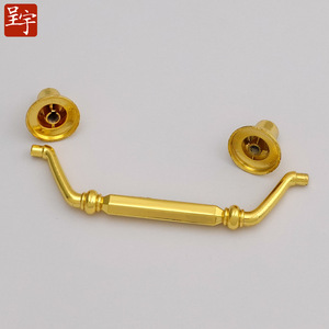 <b>Gold</b> <b>Drawer</b> Handle Zinc Alloy Bar Shape Chinese Style Durable Surface Decoration - Product Image 3