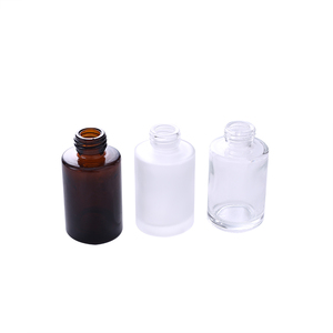 Flacon compte-gouttes en verre multicolore rose bleu violet de 30 ml avec fond épais et couvercle sérigraphié pour usage cosmétique - Product Image 5