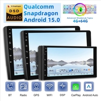 Universal 7/9/10.1" Android 15 Stereo Mobil Snapdragon Layar HD Besar Wireless Carplay GPS Navi Bluetooth Radio Mobil Head Unit
