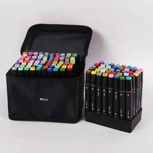 ชุดปากกามาร์คเกอร์แอลกอฮอล์ 80 สี สำหรับศิลปินมืออาชีพ เหมาะสำหรับวาดภาพ ระบายสี ร่างภาพ สำหรับนักเรียน - Product Image 1