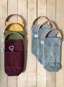 Pochettes fourre-tout en toile cirée, sac d'idée de cadeau d'amant de vin de kit de survie de vacances, sac de vin réutilisable de transporteur - Product Image 2