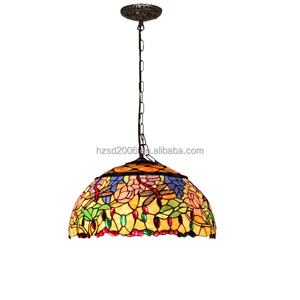 Lámpara Colgante LED de Estilo Europeo Pastoral de 18'' con Libélula Soldada en Estaño, Candelabro de Vidrio Teñido Chino 2700K Blanco Cálido para Sala de Estar - Product Image 6