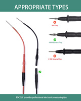 Sondes arrière de cuillère flexibles en silicone broches de sonde arrière compatibles avec les fils de test de fiche banane de 4mm