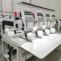 Machine à broder informatisée Gensen de haute qualité à 4 têtes, 12/15 aiguilles, broderie automatique de casquettes, engrenage moteur, usage domestique, vente au détail