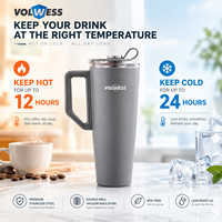 Hoge prestatie 40oz roestvrijstalen vacuümfles met lange warmte- en koudebehoud, sportwaterfles