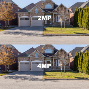 バレットカメラ 4MP 屋外 POE デュアルレンズカメラ 超低光量ナイトビジョン、防水バレット CCTV カメラ モーション検出 - Product Image 2