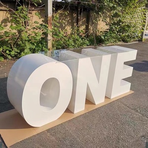 بيع بالجملة الواصلين الجدد تصميم حديث أدى RGB كعكة الجدول الديكور حرف كبير واحد لحفل الزفاف استحمام الطفل حديقة الحدث - Product Image 2