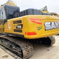 Excavatrice Sany SY215C d'occasion, Chine, 21 tonnes, 9 rouleaux, peut gérer des huiles combustibles de faible qualité, livraison gratuite disponible