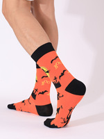 Chaussettes d'Halloween de haute qualité, motif fantôme, chauve-souris, vampire, design original, chaussettes mi-hautes grande taille pour hommes