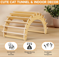Cave pour chat en bois massif de qualité supérieure, élégante, naturelle, pour l'intérieur, facile à nettoyer et résistante aux griffures