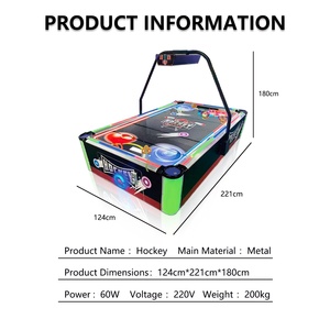 Table de hockey sur air en métal de luxe à monnayeur, machine de jeu d'arcade d'intérieur avec garantie d'un an - <span class=keywords><strong>Sport</strong></span> amusant pour tous les âges - Product Image 2