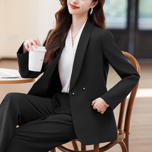 Women's Burgundy Suit <b>Set</b> Solid Color Anti-Wrinkle Casual <b>Office</b> Wear - Product Image 3