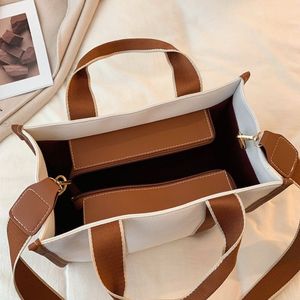 Nouveau sac à main rayé tendance pour femme 2026, en toile, avec logo personnalisé imprimé - Product Image 2