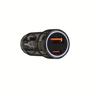 PD 48w A+<b>C</b> Fast Charging Transparent Car Charger QC3.0 <b>Type</b> <b>C</b> Car Fast Charger for Cellphones - Product Image 2