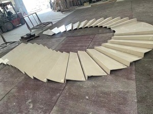 Escaleras de Caracol de mármol beige <span class=keywords><strong>Shanna</strong></span> para escaleras de mármol de entrada de hotel de Casa Real de lujo - Product Image 4