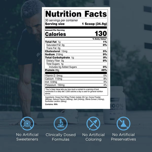 Calidad 28G Aislado de proteína de suero alimentado con pasto Polvo sin gluten con sabor natural 9 aminoácidos para adultos Nutrición deportiva - Product Image 3