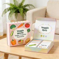 Cartes mémoire de jeu éducatif personnalisées pour la petite enfance avec finition brillante, boîte en carton couleur – Ensemble de personnalisation en papier