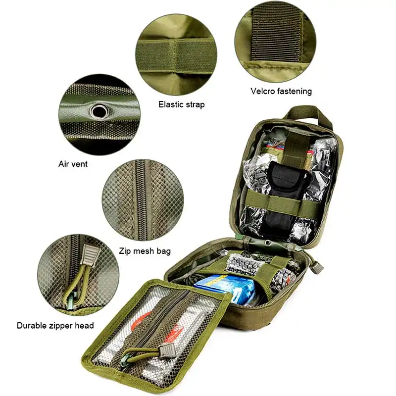 Factory Hot Sale Tactical Camouflage Outdoor Medical Kit Multifunctional Field Emergency Reserve Kit Rescue First Aid Kit