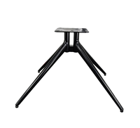 Base de canapé robuste 4 étoiles, base de chaise pivotante en fer noir semi-brillant pour fauteuils de salon