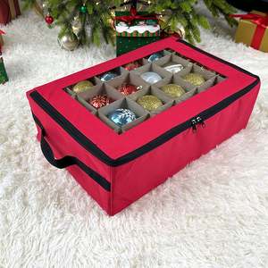 Boîte de rangement pour boules de Noël en gros d'usine, boîtes de rangement pour décorations de Noël en Oxford - Product Image 5