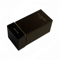 Caja de Cartón Reciclado de Lujo con Tapa Negra Pequeña y Logotipo Personalizado, Laminación Brillante, Cierre Magnético, de Alta Gama para Bufandas