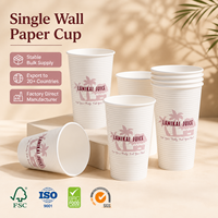 Vaso desechable de café para llevar, resistente a altas temperaturas, base fiable, para café y repostería de cafeterías locales