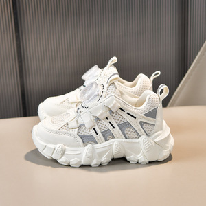 2025 Primavera Release Zapatos deportivos para niños Malla transpirable con hebilla giratoria para niños y niñas Zapatos cómodos para papá - Product Image 6
