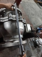 Katup Bola Manual Industri Berflens Berlapis PFA Tahan Korosi PTFE SS304 CF8 OEM untuk Pipa Kimia Suhu Tinggi