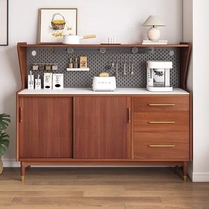Aparador Moderno Minimalista de Madera Maciza con Almacenamiento, Mueble de Salón Estilo Nórdico, Estación de Café y Té, Mueble de Cocina para Montar en la Pared - Product Image 2