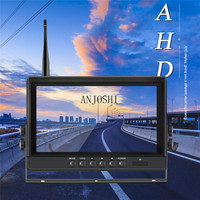 Caméra de sauvegarde de voiture sans fil 1080P RV avec écran Quad 9 pouces 4ch moniteur DVR Dash moniteur enregistreur vidéo de véhicule