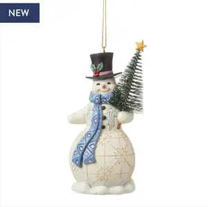 2023 Snowman with Sisal Tree Ornament - Jim Shore