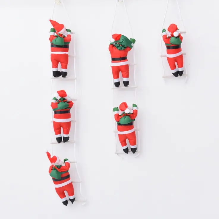 Kerst Decoratie Ladder Klimmen Touw Kerstman Pop Hanger Woondecoratie Kleine Geschenken