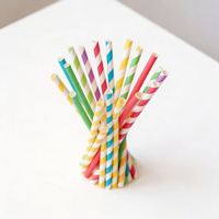 Pailles à boire en papier personnalisées, écologiques, jetables, décoratives, amusantes et innovantes pour fêtes d'anniversaire, en gros, possibilité de mélange