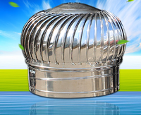 Ventilateur de toit moderne à turbine éolienne avec design graphique, en acier inoxydable, étanche, pour usine et entrepôt