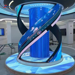 Độ nét cao P5 LED hiển thị video Tường Ngoài Trời Linh Hoạt màn hình quảng cáo IP65 không thấm nước uốn cong cho trung tâm mua sắm - Product Image 2