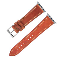 AppleWatch Correa Cuero Oro Genuino Correa Durable Flexible Inteligente Clásico Transpirable Smartwatch Lujo Ecológico Reloj Bandas