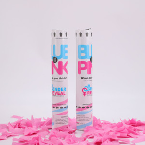 100% biodegradabile Tessuto Sicuro Revealations Rosa O Blu di Genere Rivelare Coriandoli Popper Fumo della Polvere Cannone - Product Image 5