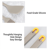 Ensemble d'ustensiles de cuisine en silicone 11 pièces, spatule en silicone avec poignée antidérapante, brosse à huile, outils de cuisson résistants à la chaleur, compatibles lave-vaisselle