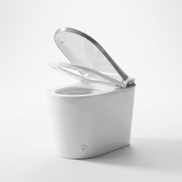 Inodoro Inteligente de Lujo, Alargado, de Una Pieza, con Control Remoto, Sensor de Pie, Tapa Automática, Tanque Oculto, Asiento con Calefacción, Bidé, Secador de Aire
