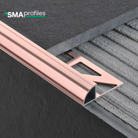 Profilé de transition moderne en aluminium en forme de Q pour carrelage, bande de protection en céramique argentée pour intérieur