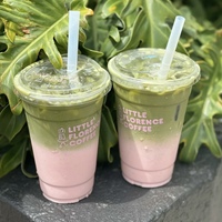 Gobelets jetables en PET transparents de 500 ml avec couvercles, personnalisables avec logo, pour milkshake, smoothie, dessert et crème glacée