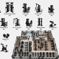 MRD - Equipo de Gimnasio Comercial Completo, Máquinas de Fuerza y Cardio con Pesas, para Clubes, Hoteles y Proyectos de Gimnasios, Venta al Por Mayor