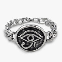 Bracelet unisexe vintage en acier inoxydable électroplaqué avec étoile à six branches et crâne, idéal pour cadeau, accessoires de bijoux pour le commerce international