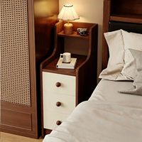 Table de chevet moderne pliable avec miroir, étroite et compacte de 20 cm, table d'appoint pour chambre à coucher, armoire de rangement ultra-étroite pour chevet