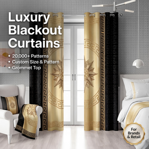 <span class=keywords><strong>Rideaux</strong></span> <span class=keywords><strong>occultants</strong></span> de luxe style baroque royal or et noir avec imprimé tête de Méduse de la mythologie grecque, isolants <span class=keywords><strong>thermiques</strong></span> à œillets - Product Image 6