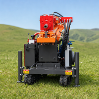 Machine de forage de puits d'eau sur chenilles, hydraulique diesel, portable, 200 m, pour forage de puits
