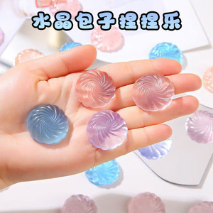 Los panecillos transparentes de cristal, a " Diversión con los dedos "   Herramienta de liberación por rebote, un juguete de broma para aliviar el estrés, son - Product Image 1