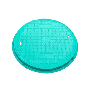 Tapa de alcantarilla cuadrada de plástico FRP de alta resistencia con bisagras, 800x800mm, antifuego y antirrobo para carreteras, entrega directa de fábrica - Product Image 1