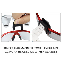 Dental 2.5X/3.5X Lens Binocular Loupe Galilean Dental Magnifier for Dentist Surgical Use Manual Power Source Dental Loup Lens
