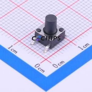 TL3301CF160QG Tactile Switch SMD-4P,6x6mm Switch Single Pole Single Throw Round Button 1.6N Vertical Mount - Product Image 1